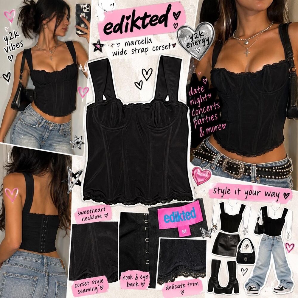 Edikted Women's Black Corset